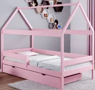 Łóżka dla dzieci i młodzieży - Elior Różowe dziecięce łóżko typu domek - Petit 4X 190x90 cm - miniaturka - grafika 1