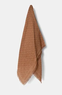 Calvin Klein chusta damska kolor brązowy wzorzysta K60K612707 - Apaszki i szaliki damskie - miniaturka - grafika 1