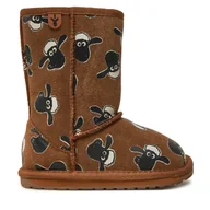 Buty dla dziewczynek - Śniegowce EMU Australia Shaun The Sheep Print K13107 Brązowy - miniaturka - grafika 1