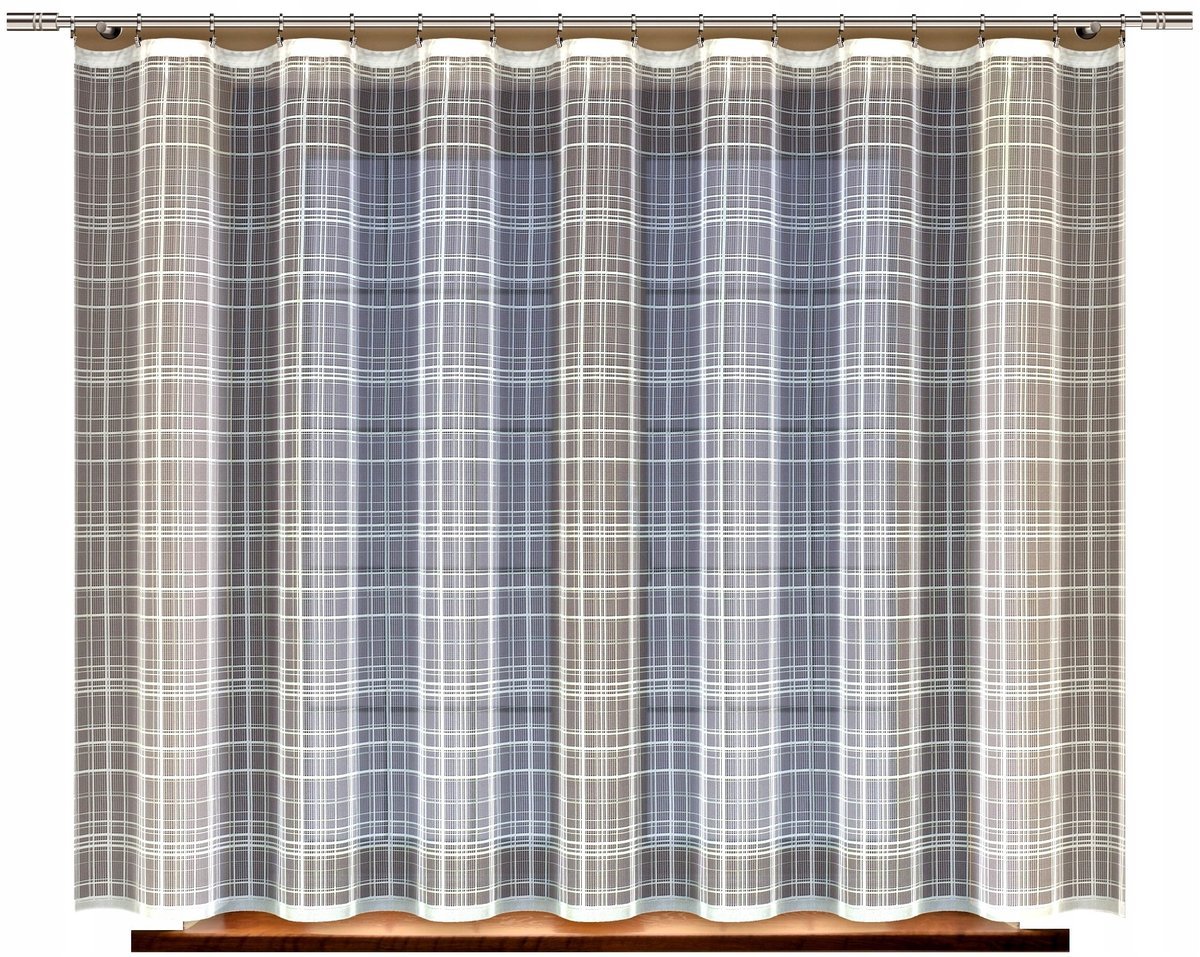 Firana KRATKA do pokoju / kuchni rozm. 450x160cm (obszyta) prod. HAFT S.A.