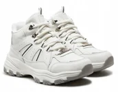 Sneakersy damskie - Damskie buty sneakersy ocieplane Big Star OO274A161 biały 37 - miniaturka - grafika 1