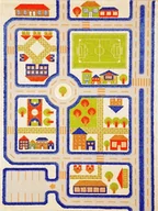 Dywany dla dzieci - IVI Carpets Carpets, Dywan dziecięcy, 3D, Miasto Zabaw, Niebieski, 160x230 cm - miniaturka - grafika 1