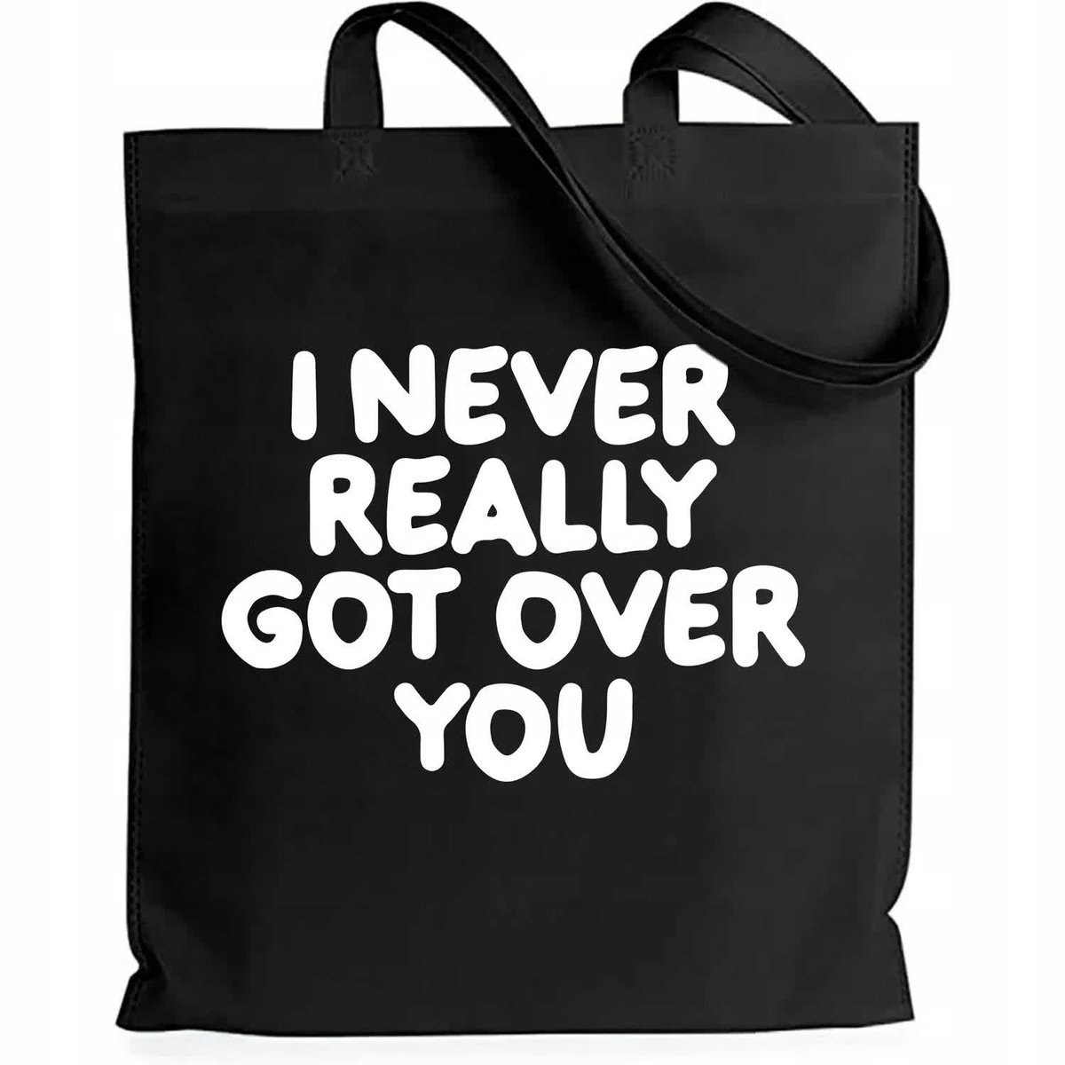 Torba EKO Czarna Bawełniana I NEVER REALLY GOT OVER YOU Shopper Mix Wzorów