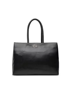 Torebki damskie - Calvin Klein Torebka Re-Lock Shopper W/Laptop Pouch K60K608720 Czarny - grafika 1