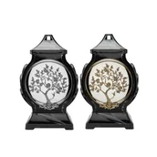 Lampiony i znicze - Znicz szklany Lampion drzewo 29 cm OBM mix - miniaturka - grafika 1