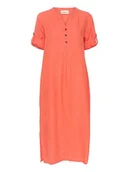Sukienki - Cream Lniana sukienka w kolorze pomarańczowym - miniaturka - grafika 1