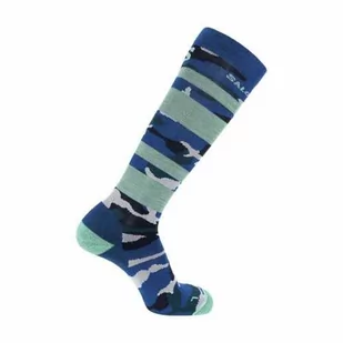 Skarpety Salomon QST Blank Blue / White - Skarpetki i podkolanówki sportowe - miniaturka - grafika 1