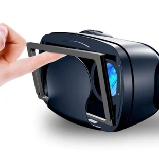 Alogy VR VRG PRO 3D wirtualna rzeczywistość na telefon 5-7 cali ze słuchawkami Czarne - Okulary VR - miniaturka - grafika 3