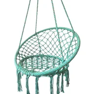 Fotele ogrodowe wiszące - Fotel wiszący 60 x 60 cm turkusowy - miniaturka - grafika 1
