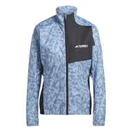 Kurtki damskie - Damska Kurtka przejściowa ADIDAS TRAIL WIND J W HZ1320 – Niebieski - miniaturka - grafika 1