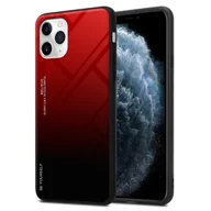 Etui i futerały do telefonów - Pokrowiec Do Apple iPhone 11 PRO Etui w CZERWONO - CZARNY TPU Obudowa Case Cover Plecki Ochronny Cadorabo - miniaturka - grafika 1