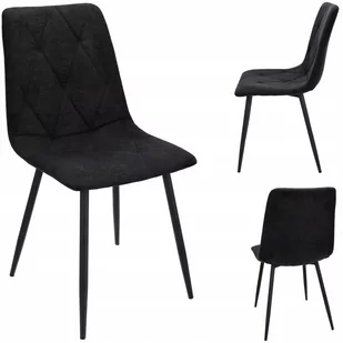 Jumi, Krzesło tapicerowane, Czarne - Krzesła - miniaturka - grafika 1