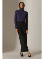 Swetry damskie - Perfect Cashmere Kaszmirowy golf w kolorze fioletowym - miniaturka - grafika 1