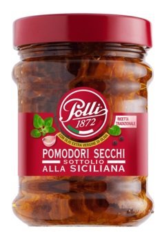 Polli Pomodori alla Siciliana suszone pomidory maryno.w oleju słone.285g