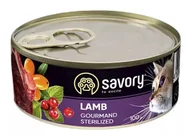 Mokra karma dla kotów - SAVORY Cat Adult Sterilised Lamb 100g (puszka) - miniaturka - grafika 1