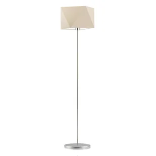 Klasyczna lampa podłogowa do salonu FIDŻI z tkaninowym abażurem w kolorze ecru - Lampy stojące - miniaturka - grafika 1