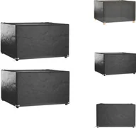 Pokrowce na meble ogrodowe - vidaXL Pokrowce na meble ogrodowe 2 szt. 8 oczek 132x132x80 cm kwadrat - Pokrowce ochronne na meble ogrodowe - miniaturka - grafika 1