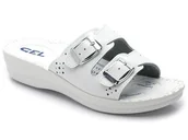 Klapki i japonki damskie - Klapki damskie medyczne sanitarne białe żelowe Inblu VR-06B-37 - miniaturka - grafika 1