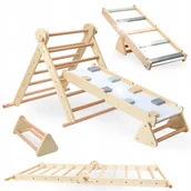 Place zabaw - Plac Do Zabaw Wspinaczki Dla Dzieci Ścianka Zestaw Wspinaczkowy Drabinka - miniaturka - grafika 1