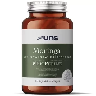 UNS Moringa 20% Flawonów Ekstrakt 15:1 60vegcaps - Witaminy i minerały dla sportowców - miniaturka - grafika 1