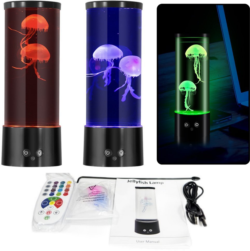Lampa stołowa Lean Lampka Ledowa z Meduzami Ozdobna Na Baterie Kabel USB