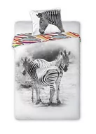 Pościel dla dzieci - Zebra Pościel Młodzież 140X200 Bawełna Szybko ! - miniaturka - grafika 1