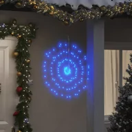 Oświetlenie świąteczne - vidaXL Ozdoby świąteczne ze 140 lampkami LED, 4 szt, niebieskie, 17 cm - miniaturka - grafika 1