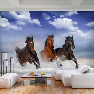 Fototapeta samoprzylepna - Konie w śniegu (rozmiar 98x70) - Fototapety - miniaturka - grafika 1