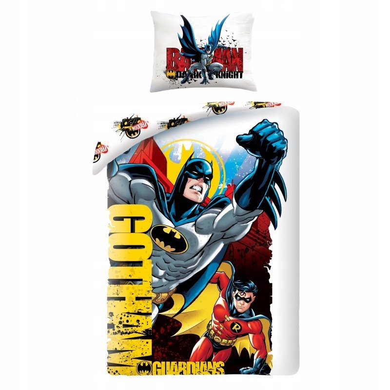 Pościel dziecięca Batman 140 x 200 cm Halantex 100% bawełna Robin Gotham DC