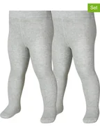 Rajstopy dziecięce - Playshoes Rajstopy termiczne (2 pary) w kolorze szarym - miniaturka - grafika 1