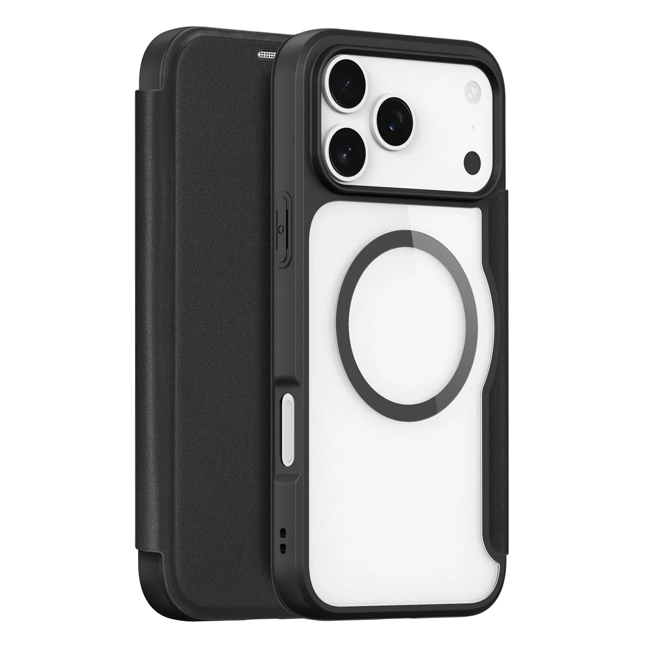 Etui Dux Ducis Skin X Pro na iPhone 17 Pro Max z portfelem, kompatybilne z MagSafe - czarne