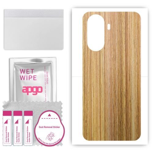 folia naklejka skórka strukturalna na TYŁ do Huawei Enjoy 70z - Drewno Dąb Miodowy - apgo SKINS