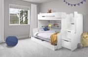 Łóżka dla dzieci i młodzieży - Łóżko wielofunkcyjne CISA 200x120 białe - miniaturka - grafika 1