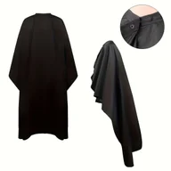 Peleryny fryzjerskie - TEMU Duży Szalik Fryzjerski - Profesjonalny duży szal do strzyżenia, uniseks czarny szal fryzjerski; Męskie peleryny salonowe, peleryny w stylu - miniaturka - grafika 1