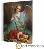 Ikony i obrazy sakralne - Obraz religijny canvas z Aniołem Stróżem - miniaturka - grafika 1
