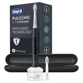 Szczoteczki elektryczne - Szczoteczka elektryczna ORAL-B Pulsonic Slim Luxe 4500 Matte Black Travel Edition - miniaturka - grafika 1