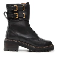 Botki damskie - Trapery See By Chloé SB33080A Czarny - miniaturka - grafika 1