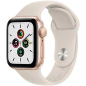 Smartwatch - Apple Watch SE GPS 44mm Gold Alu Sport MKQ53WB/A Biały - miniaturka - grafika 1