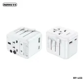 Ładowarki do telefonów - ŁAD PODRÓŻNA REMAX ASTRO SERIES RP-U23 EU/US/CN/AU 2.4A WHITE - miniaturka - grafika 1