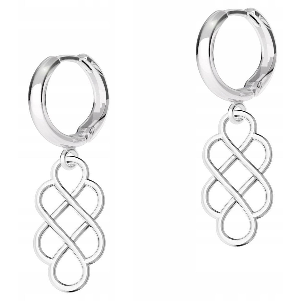 Kolczyki Srebrne Ażurowe Wzory na Biglach Ażurowy Wzór Rozeta SREBRO 925