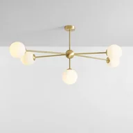 Lampy sufitowe - White Pearl lampa sufitowa 5-punktowa mosiądz 1113PL_F40 - miniaturka - grafika 1