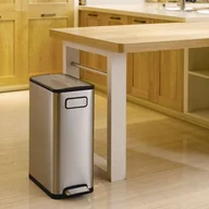 Pozostałe akcesoria do uprawy roślin - Vepa Bins EKO Kosz na śmieci z pedałem Ecofly, 45 L, matowy srebrny - miniaturka - grafika 1