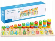 Układanki dla dzieci - Kolorowa układanka drewniana z cyferkami ZA3604 - miniaturka - grafika 1