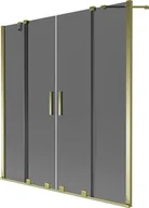 Parawany nawannowe - Mexen Velar Duo parawan nawannowy 2-skrzydłowy rozsuwany 150 x 150 cm, grafit, złoty - 896-150-000-42-50 - miniaturka - grafika 1