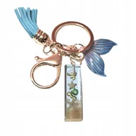 Breloki - Breloczek z literą I - plażowy urok, piękna ozdoba do kluczy - miniaturka - grafika 1