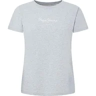 Koszulki i topy damskie - Pepe Jeans Damska koszulka Wendys, Szary (szary Marl), S - miniaturka - grafika 1