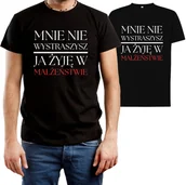 Koszulki męskie - T-SHIRT MĘSKI PREZENT DLA MĘŻA ROCZNICA ŚMIESZNA KOSZULKA CZARNA R-S A673 - miniaturka - grafika 1