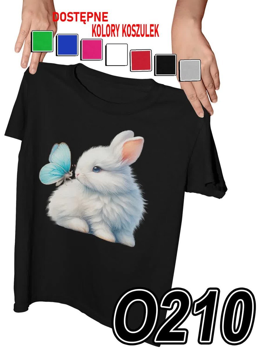 Koszulka Dziecięca Z Nadrukiem Króliczek Królik Słodziak - M 134-140