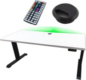 Biurka gamingowe - BIURKO ELEKTRYCZNE 120x60 STABILNE REGULOWANE LOFT METALOWE - miniaturka - grafika 1