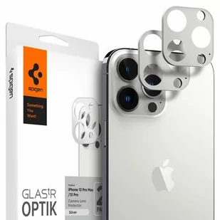 Spigen Nakładka na obiektyw Optik.Tr do Apple iPhone 13 Pro/13 Pro Max 2szt Srebrny - Pozostałe akcesoria do telefonów - miniaturka - grafika 1